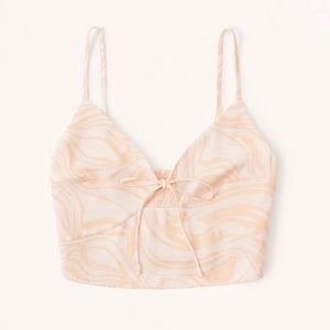 NWT Abercrombie and Fitch Tie-Front Keyhole Cami